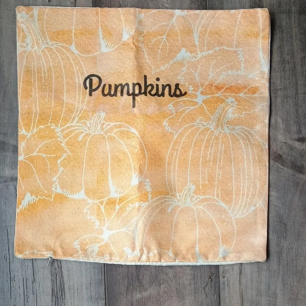 Pumpkin Print Pillow Covers Set